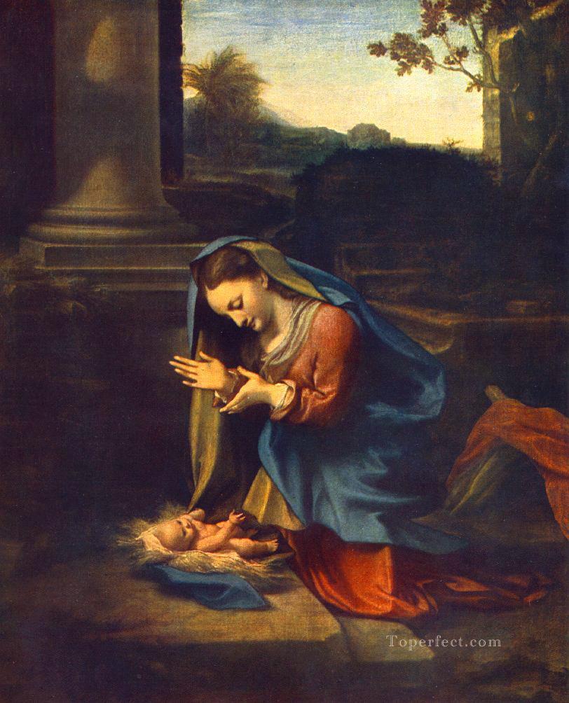 子供の崇拝 ルネッサンスのマニエリスム アントニオ・ダ・コレッジョ油絵